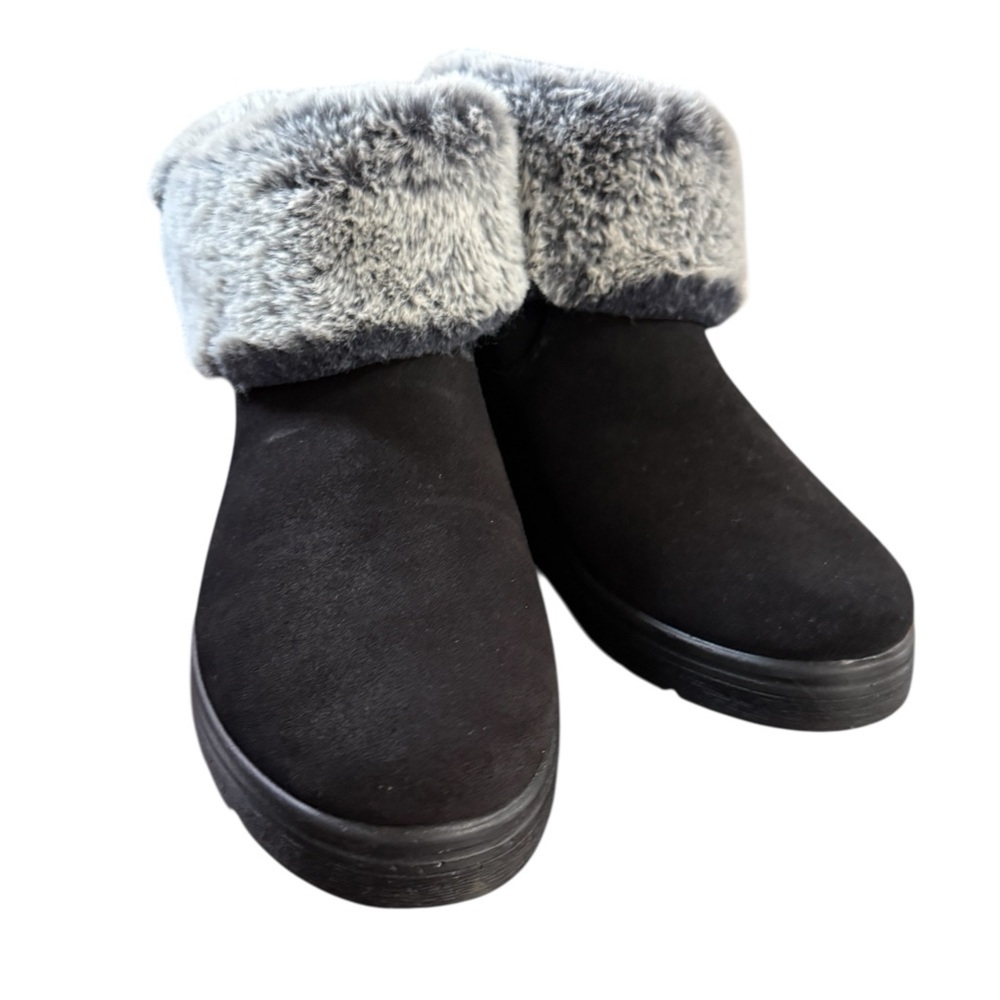 Fly Flot Italian Black Faux Fur Winter Boots, NWOTS, size 40 (9) - Picture 3 of 11